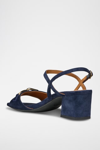 Sandales à talons en nubuck New Eraklia 50 - Bleu