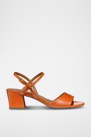 Sandales à talons en cuir New Eraklia 50  - Orange
