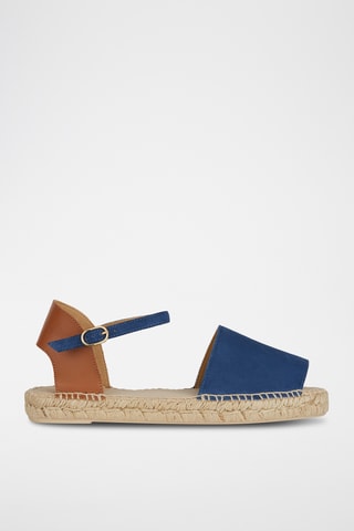 Sandales avarca en cuir Lampedusa - Bleu