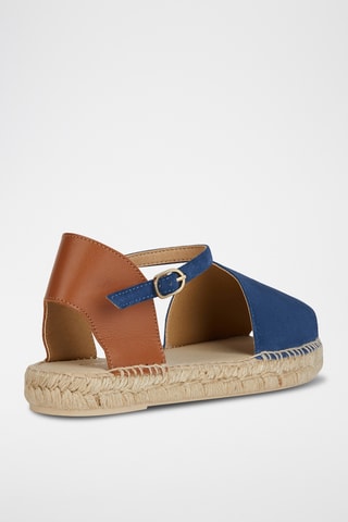 Sandales avarca en cuir Lampedusa - Bleu