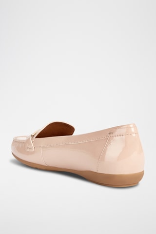 Mocassins vernis en cuir Annytah  - Nude