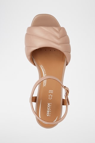 Sandales à talons en cuir Genziana - Nude