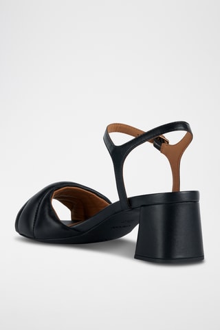 Sandales à talons en cuir Genziana - Noir