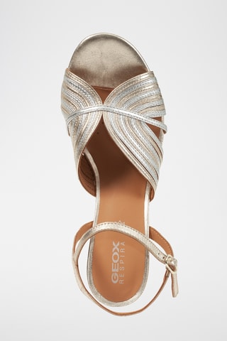 Sandales à talons en cuir Zaffiria  - Argenté et doré