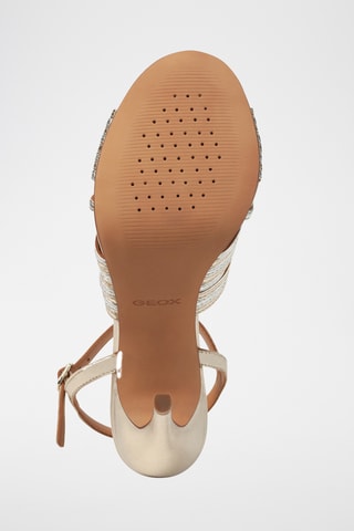 Sandales à talons en cuir Zaffiria  - Argenté et doré