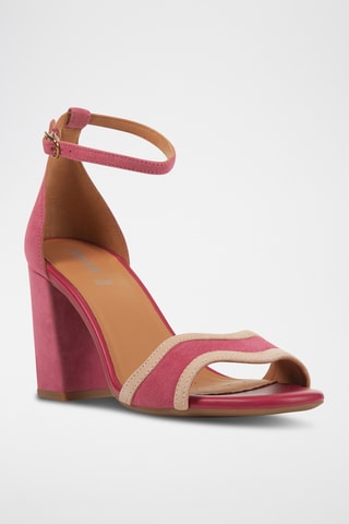 Sandales à talons en nubuck New Eraklia 80 - Rose