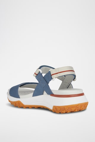 Sandales à talons en cuir nubuck Sorapis + Grip  - Bleu