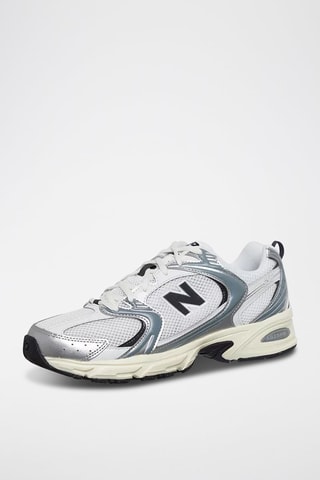 Baskets en mesh synthétique U530  - Blanc, gris et noir