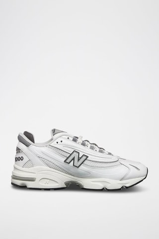 Baskets en nubuck M1000  - Blanc, gris et noir