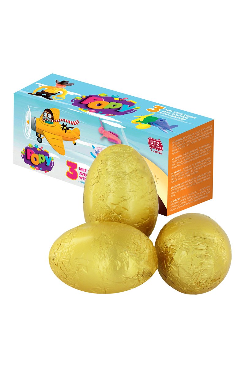 2 x Œufs surprise en chocolat au lait et blanc - 3 x 20 g