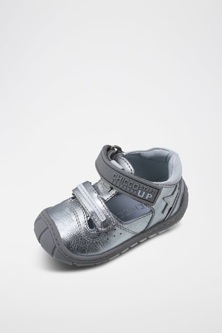 Leren sandalen - Zilverkleurig