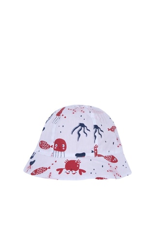 Dubbelzijdig Bobhoedje Wit en Rood