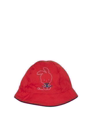 Dubbelzijdig Bobhoedje Wit en Rood