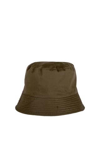 Dubbelzijdig Bobhoedje - Wit en Kaki