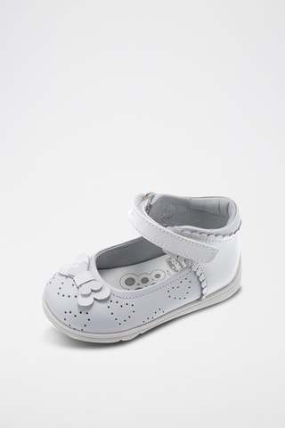 Leren Mary Janes Lichtgrijs