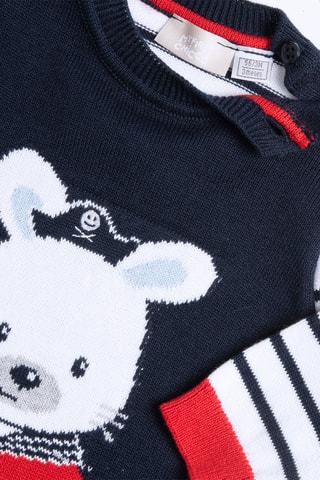Trui - Marineblauw en Rood