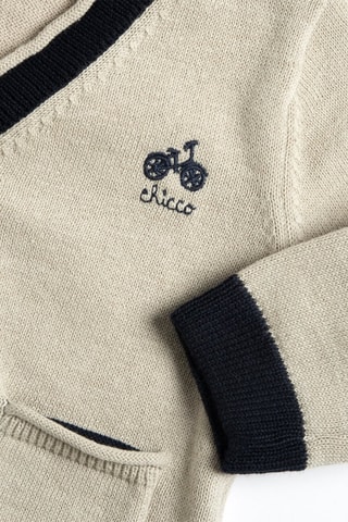 Vest - ecru en zwart