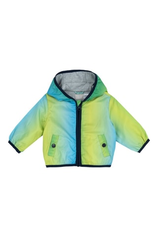 Windjack Dip and Dye - Grijs en Turquoise 