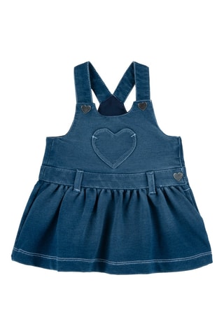 Spijkertuinjurk. Marineblauw