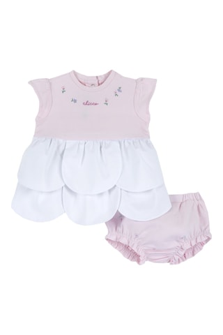 Jurk en Bloomer - Roze en Wit