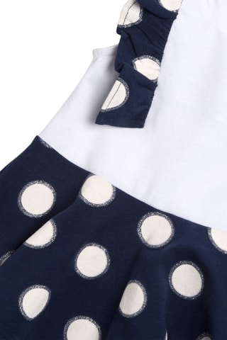 Jurk Wit en Marineblauw