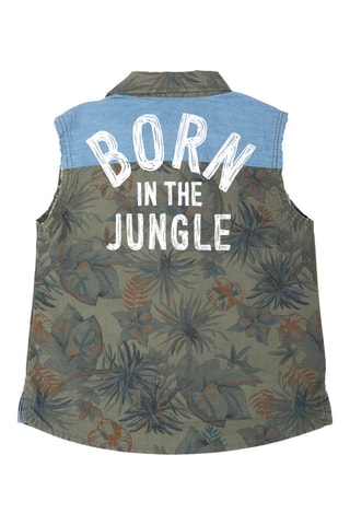 Mouwloos Overhemd Kaki