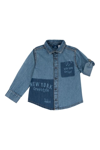 Jeansoverhemd - Pauwblauw