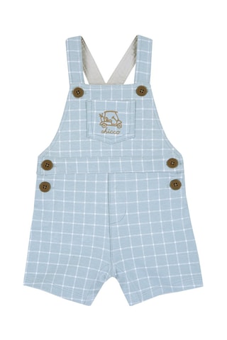 Tuinbroek met Ruitmotief Lichtblauw