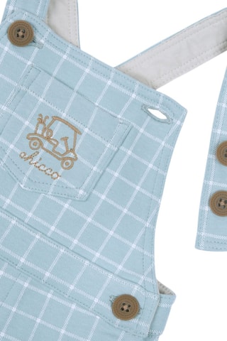 Tuinbroek met Ruitmotief Lichtblauw