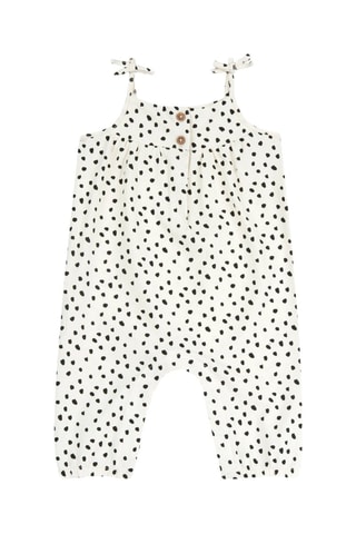 Tuinbroek - Wit en Bruin