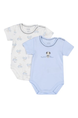 2 Rompertjes - Blauw en Wit