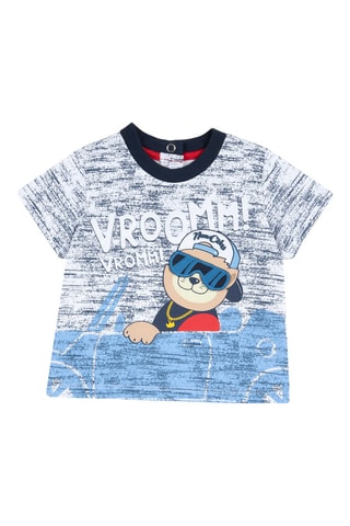 T-shirt Wit en Blauw