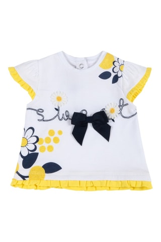 T-shirt - Wit en geel