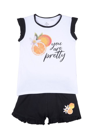 T-shirt en Short - Wit en Zwart