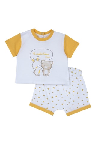 T-shirt en Short - Wit en Geel