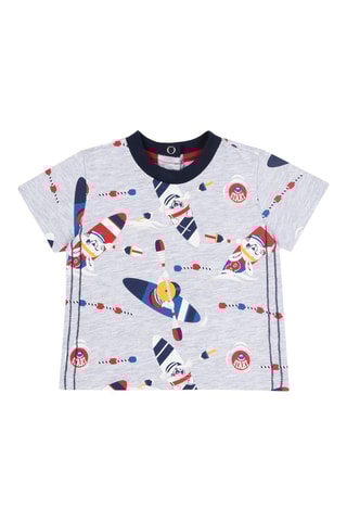 T-shirt Gemêleerd Lichtgrijs