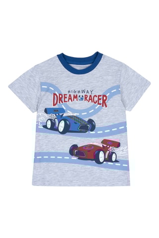 T-shirt. Gemêleerd Lichtgrijs