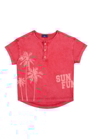 T-shirt Gemêleerd Rood