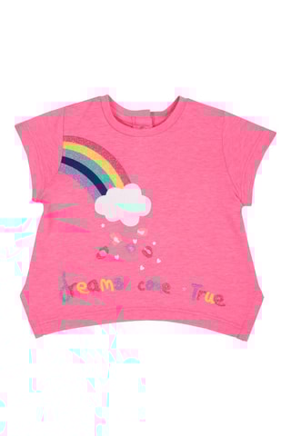 T-shirt Gemêleerd Fuchsia