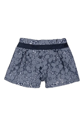 Kanten Short Nachtblauw en Wit