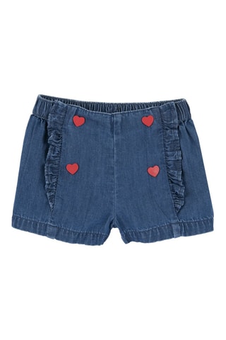 Spijkershort Blauw