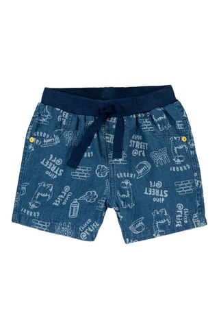 Spijkershort Blauw