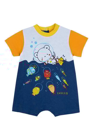 Jumpsuit - Wit en Marineblauw