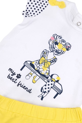 T-shirt en Short Wit en Geel