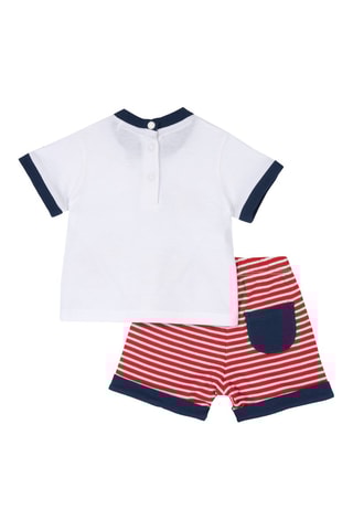 T-shirt en Short Ecru en Rood