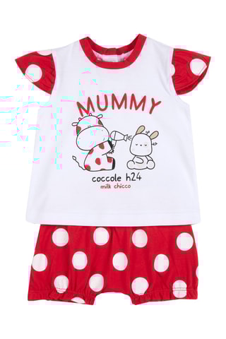 T-shirt en Short Rood en Wit