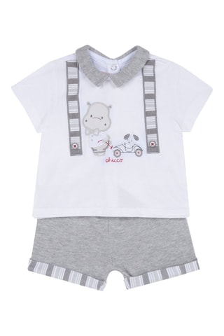 T-shirt en Short - Gemêleerd Grijs