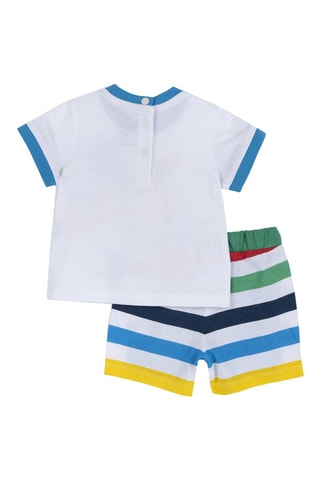 T-shirt en Short Ecru en Lichtblauw