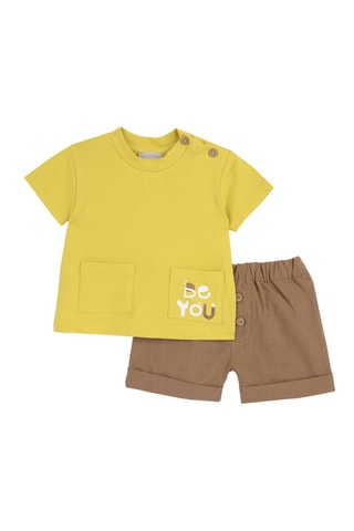 T-shirt en Short Geel en Bruin