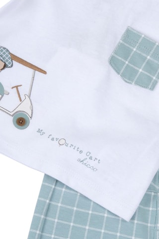 T-shirt en Short Ecru en Lichtblauw